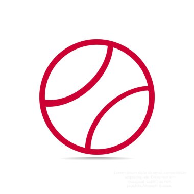 Tenis topu ince çizgi simgesi