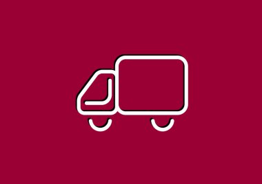 Sevkiyat teslimat kamyonu web simgesi