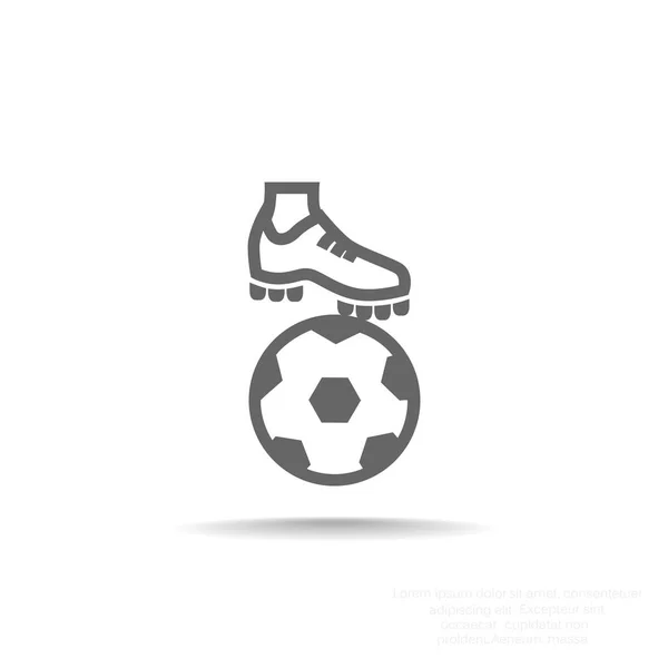 Fußballschuh mit Ball — Stockvektor