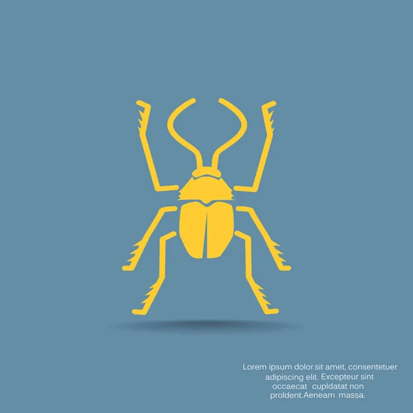 Bug 符号与大纲甲虫 — 图库矢量图片