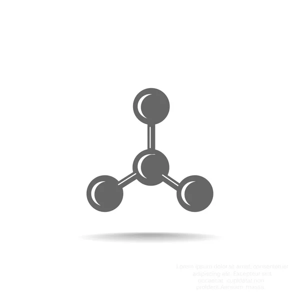 Icono web compuesto molecular — Vector de stock