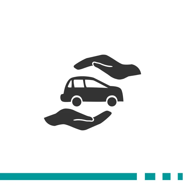 Auto verzekering web pictogram — Stockvector