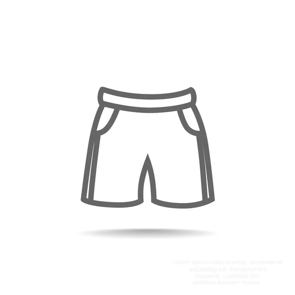 Shorts flat ikonen — Stock vektor