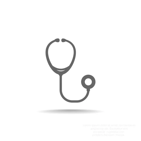 Stethoscope simple icône web — Image vectorielle