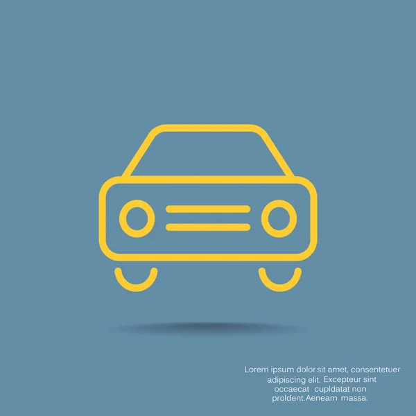 Icono web de coche simple — Vector de stock