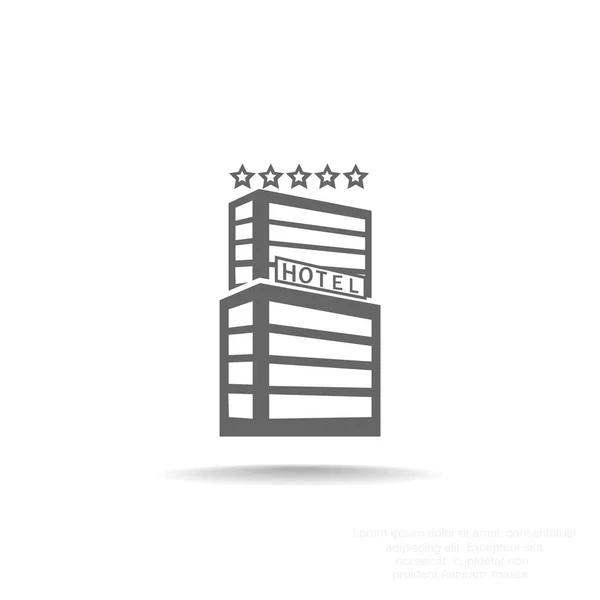 Hotel gebouw web pictogram — Stockvector