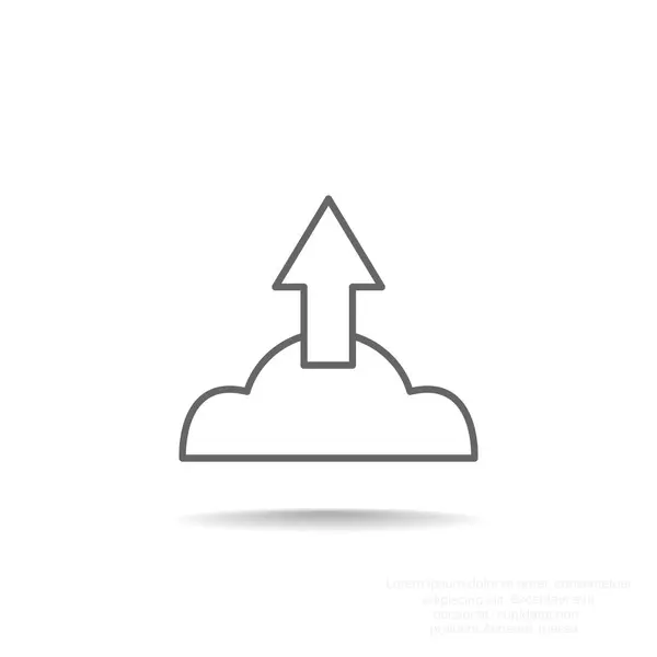 Ikona przechowywania w chmurze — Wektor stockowy