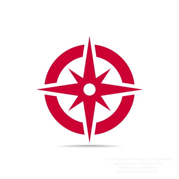 Ikona Kompas web z róża wiatrów — Wektor stockowy
