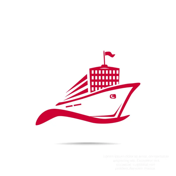 Voering schip pictogram — Stockvector