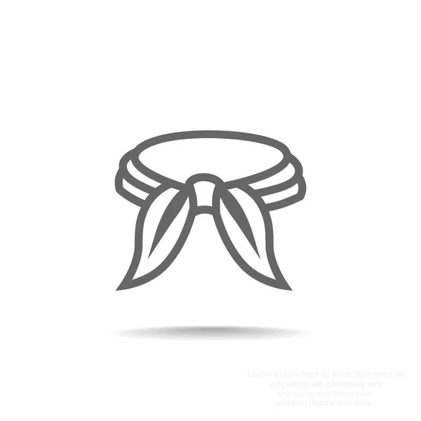 Cravat eenvoudige pictogram — Stockvector