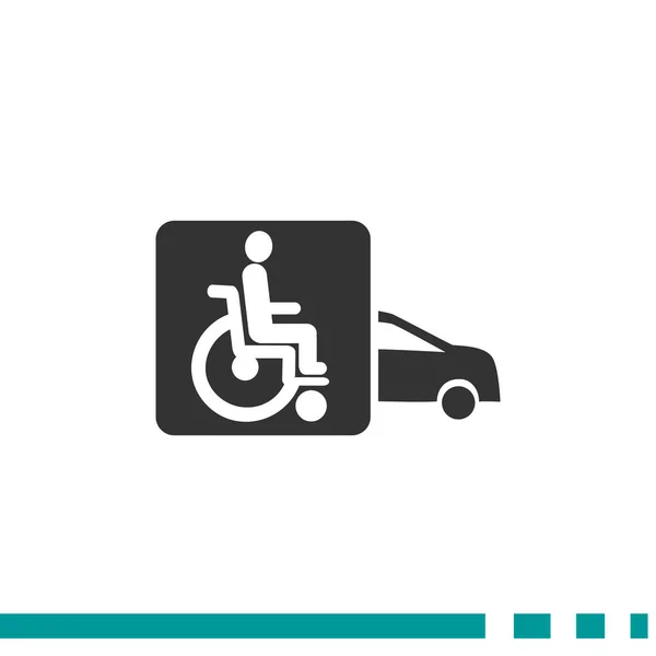 Handicap in auto-pictogram — Stockvector