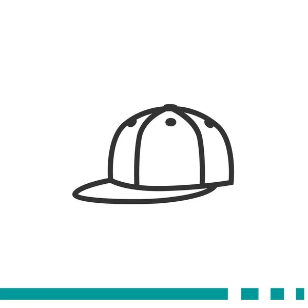 Snapback cap простой значок — стоковый вектор