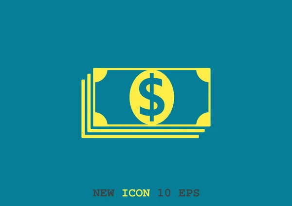Pénz egyszerű ikon — Stock Vector