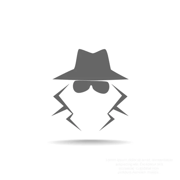 Icono agente secreto — Vector de stock