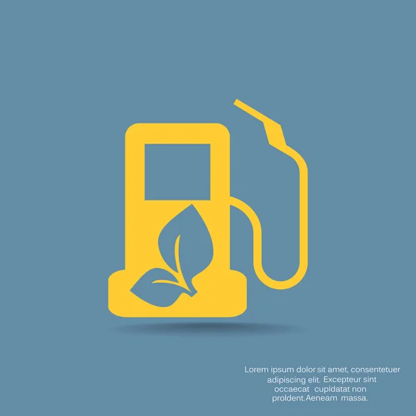 Eco petrol station icon — Stock Vector