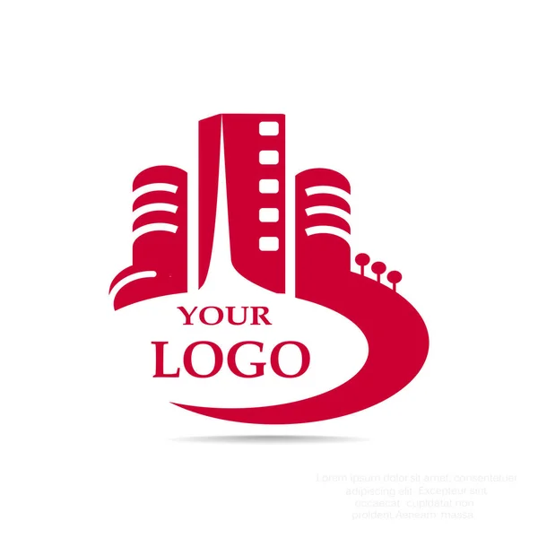 Stad gebouwen logo voor uw bedrijf — Stockvector