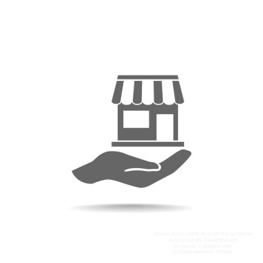Dükkanı el web simgesi üzerinde
