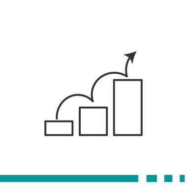 Grafik simgesi üzerinde Eğri ok