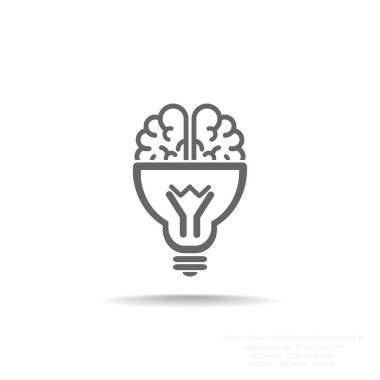 Ampul simgesi olan beyin