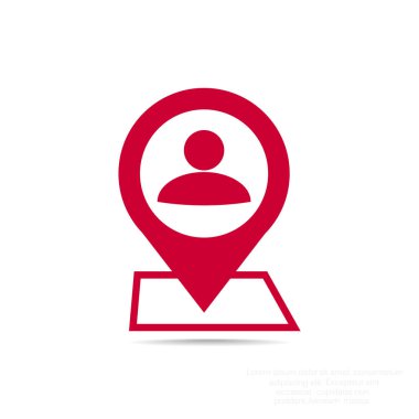 İnsan konum işaretçisi basit simgesine