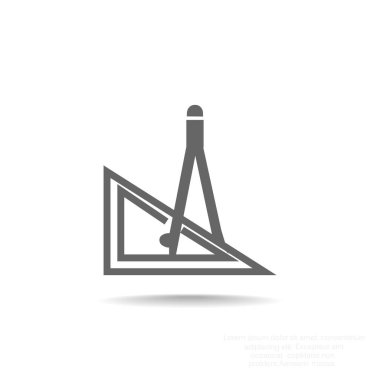 Pergel ile cetvel simgesi