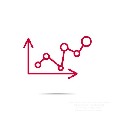 Eğri çizgi grafik simgesini