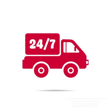 Sevkiyat teslimat kamyonu web simgesi