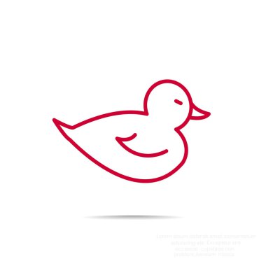 Basit oyuncak ördek simgesi