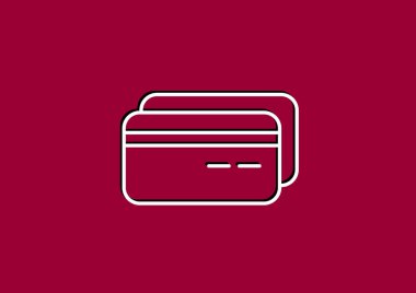 Plastik kart basit web simgesi