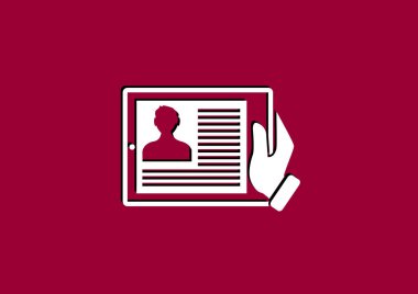 Kimlik bilgileri ile dijital tablet