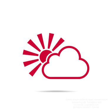 bulutun arkasında güneş