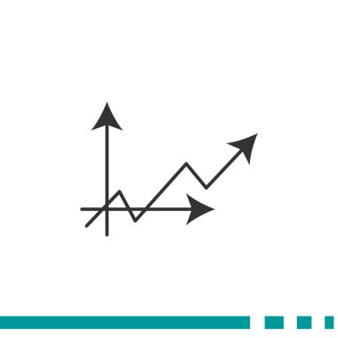 Grafik simgesi üzerinde Eğri ok