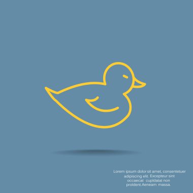 Basit oyuncak ördek simgesi