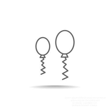 Basit balonlar anahat simgesini