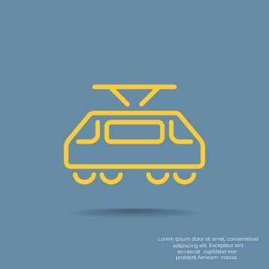 Basit tramvay simgesi