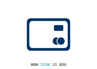 Plastik kart basit web simgesi