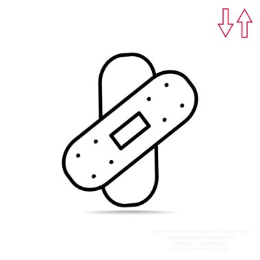 Bandaj sıva basit web simgesi