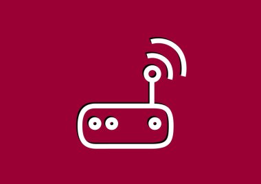 Dalgalar web simgesi ile modem