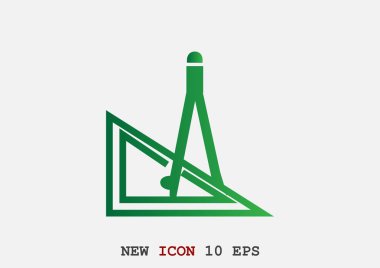 Pergel ile cetvel simgesi