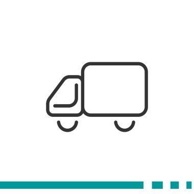 Sevkiyat teslimat kamyonu web simgesi