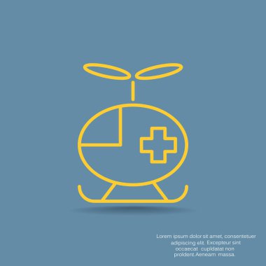 Helikopter basit simgesi