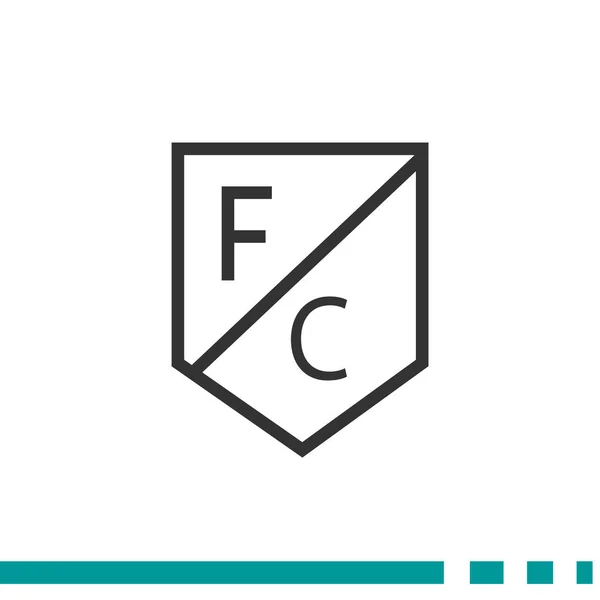 Football emblem icon — Stock Vector