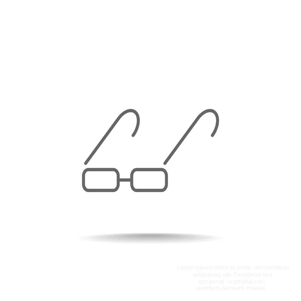 Проста ікона окуляри — стоковий вектор