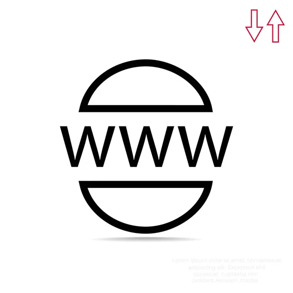 Www web icon — Stock Vector