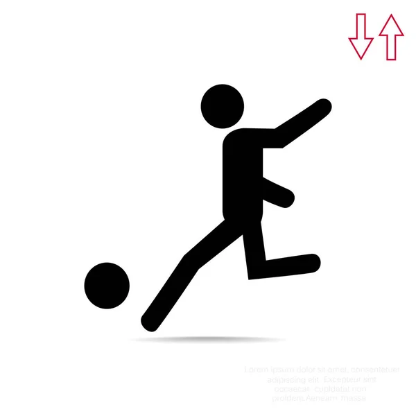 Silhouette de joueur de football — Image vectorielle