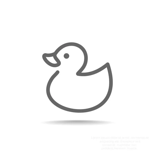 Simple juguete pato icono — Vector de stock