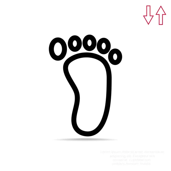 足の web アイコン — ストックベクタ