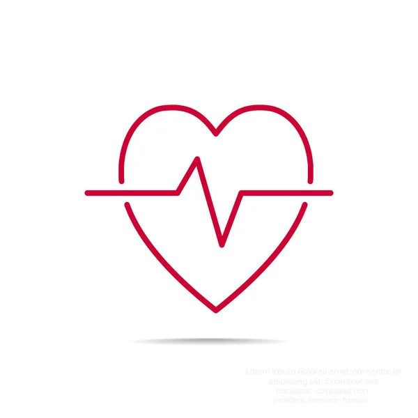 Ícone web batimento cardíaco — Vetor de Stock