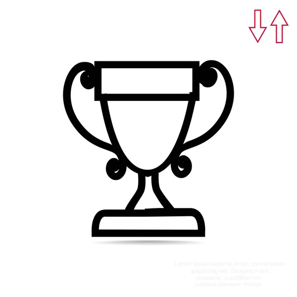 Trophée tasse icône — Image vectorielle