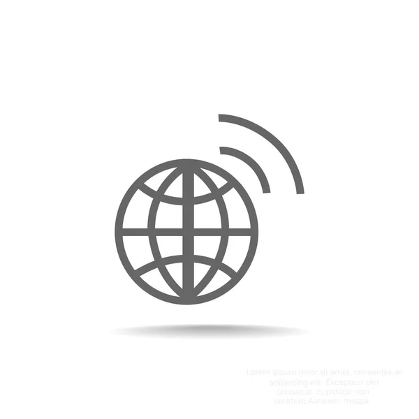 Glob ikona sieci web — Wektor stockowy
